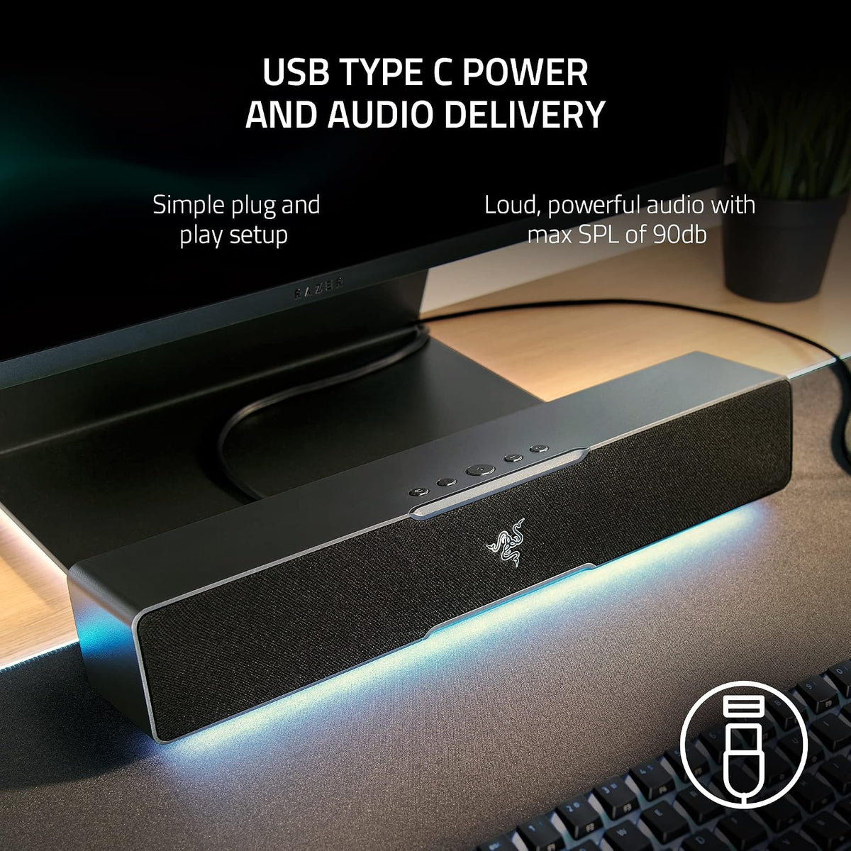 Razer Leviathan V2 X PC Gaming Soundbar — Black — product image 5