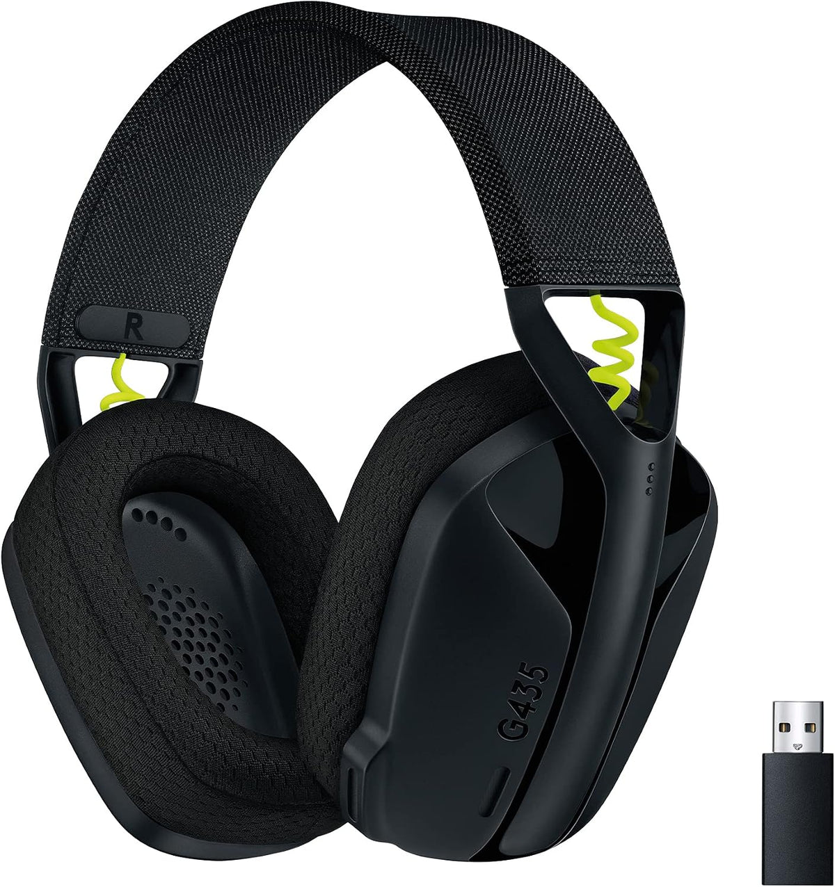 Logitech G435 Wireless Gaming Headset — Black / Neon Yellow