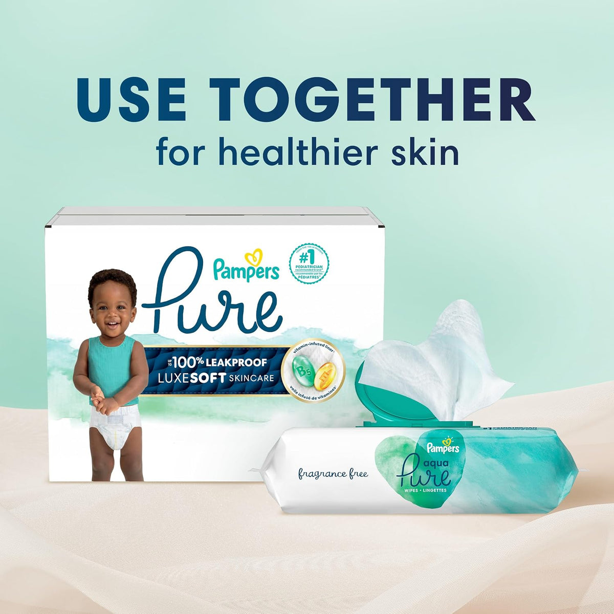 Pampers Diapers Size 6, 42 Count - Pure Protection Disposable Baby Diapers, Hypoallergenic and Unscented Protection, Super Pack (Packaging & Prints May Vary)