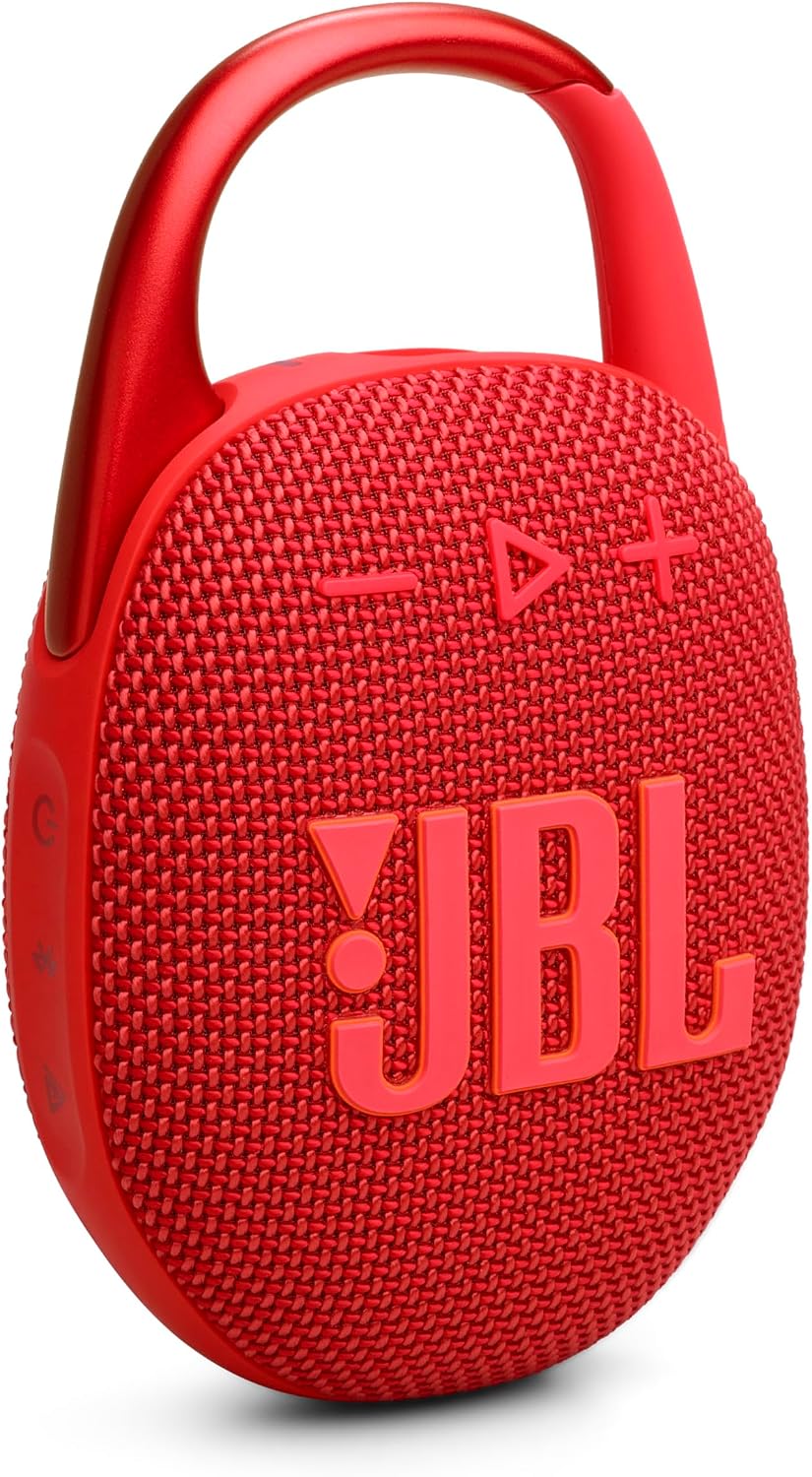 JBL Clip 5 Portable Bluetooth Speaker — Red