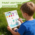 YPLUS Watercolour Activity Book with 8 Paint Colours — Animals