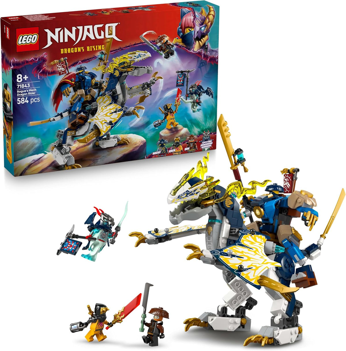 LEGO NINJAGO Rogue’s Mech Dragon Rider 71843