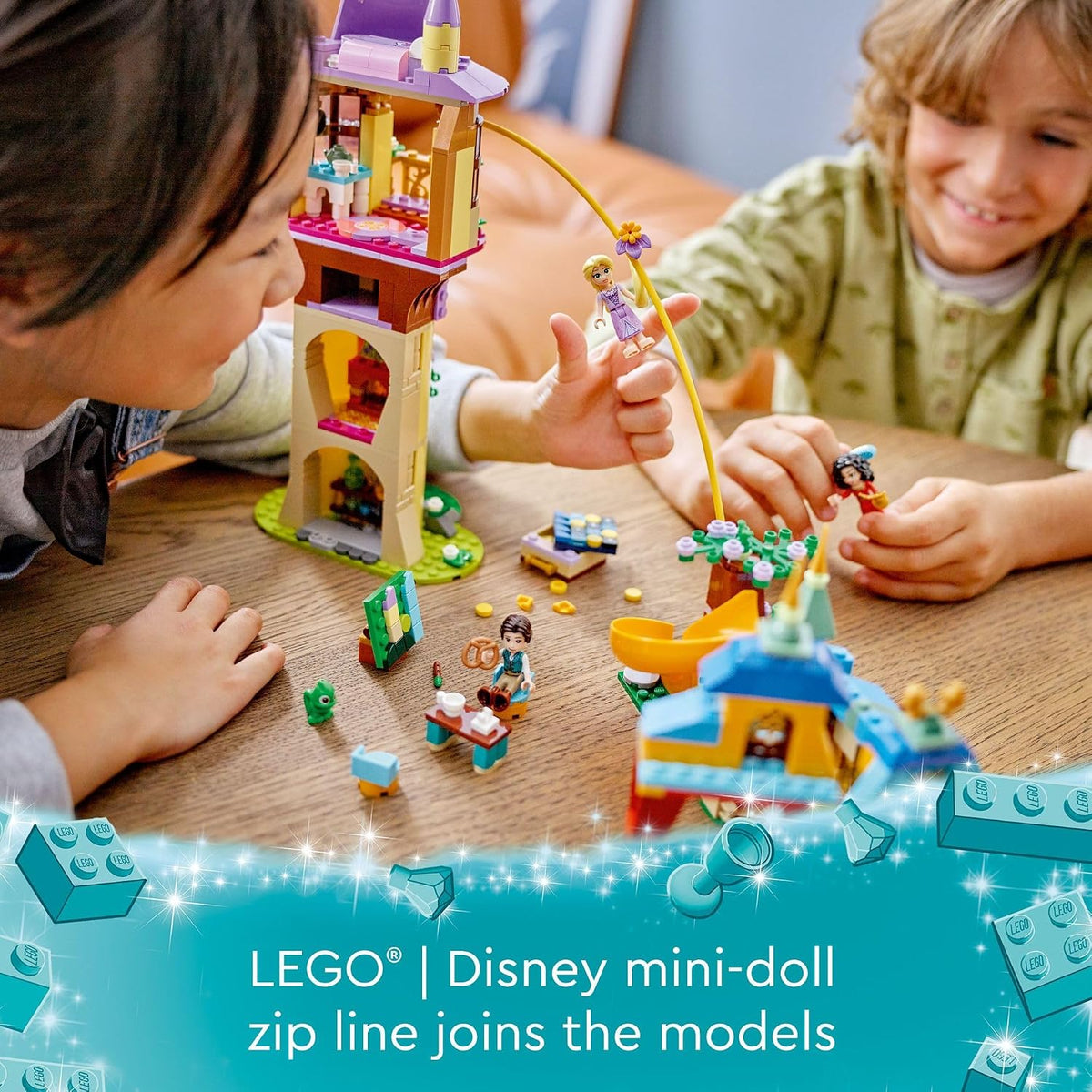 LEGO Disney Princess Rapunzel’s Tower & The Snuggly Duckling Tangled Building Toy with Flynn Rider and Mother Gothel Mini-Dolls, Disney Princess Toy, Fun Gift for Girls and Boys Ages 6 Plus, 43241