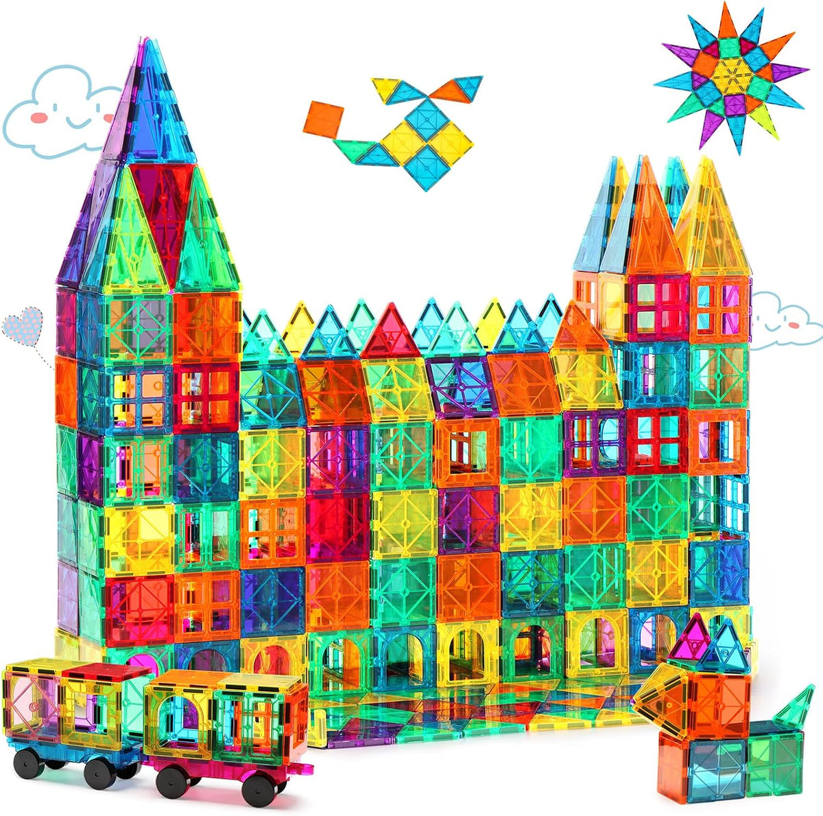 Gemmicc Magnetic Tiles Building Set — 100 Pieces
