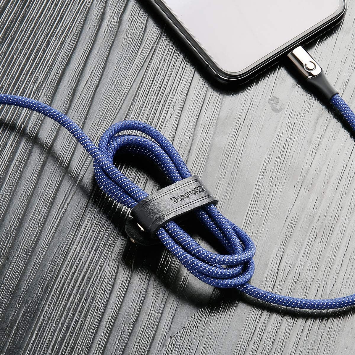 Baseus PD 2.4A Lightning Cable, Fast Charging, Data Transfer, Light Intelligent Power-off, LED indicator Charging Cable — Blue