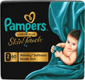 Pampers Luxurious Skin Touch Premium Diapers Size 2, 3-8kg, 60 for Infants