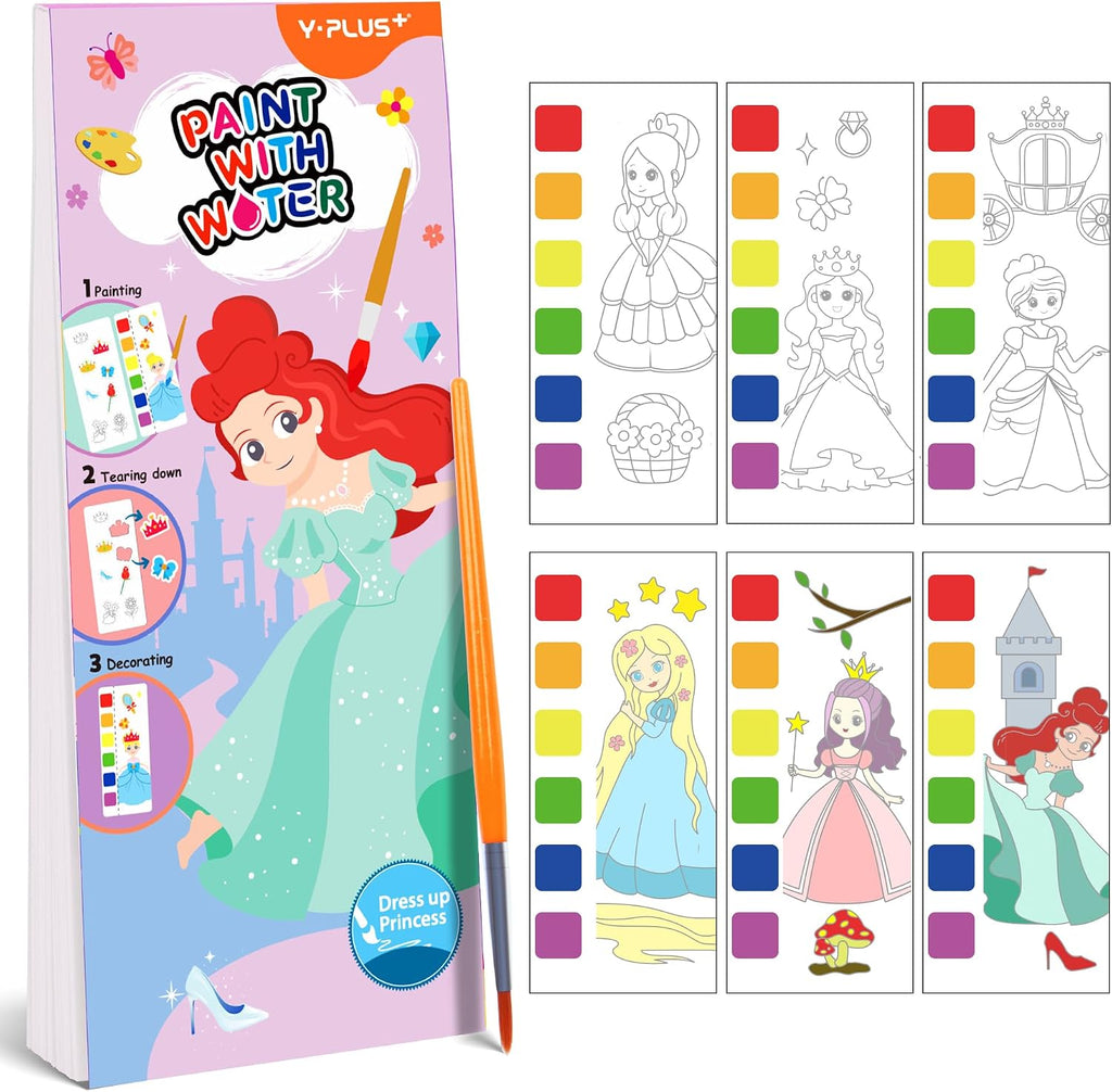 YPLUS Paint with Water Activity Books — Mini Princess