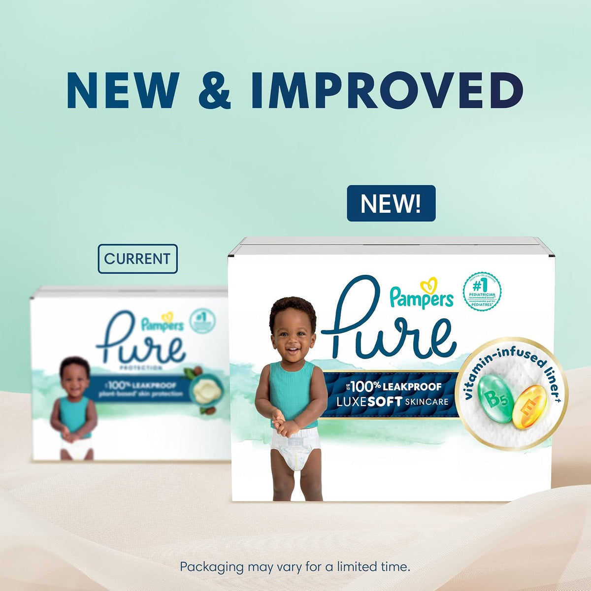 Pampers Pure Protection Diapers - Size 6, 72 Count, Hypoallergenic Premium Disposable Baby Diapers