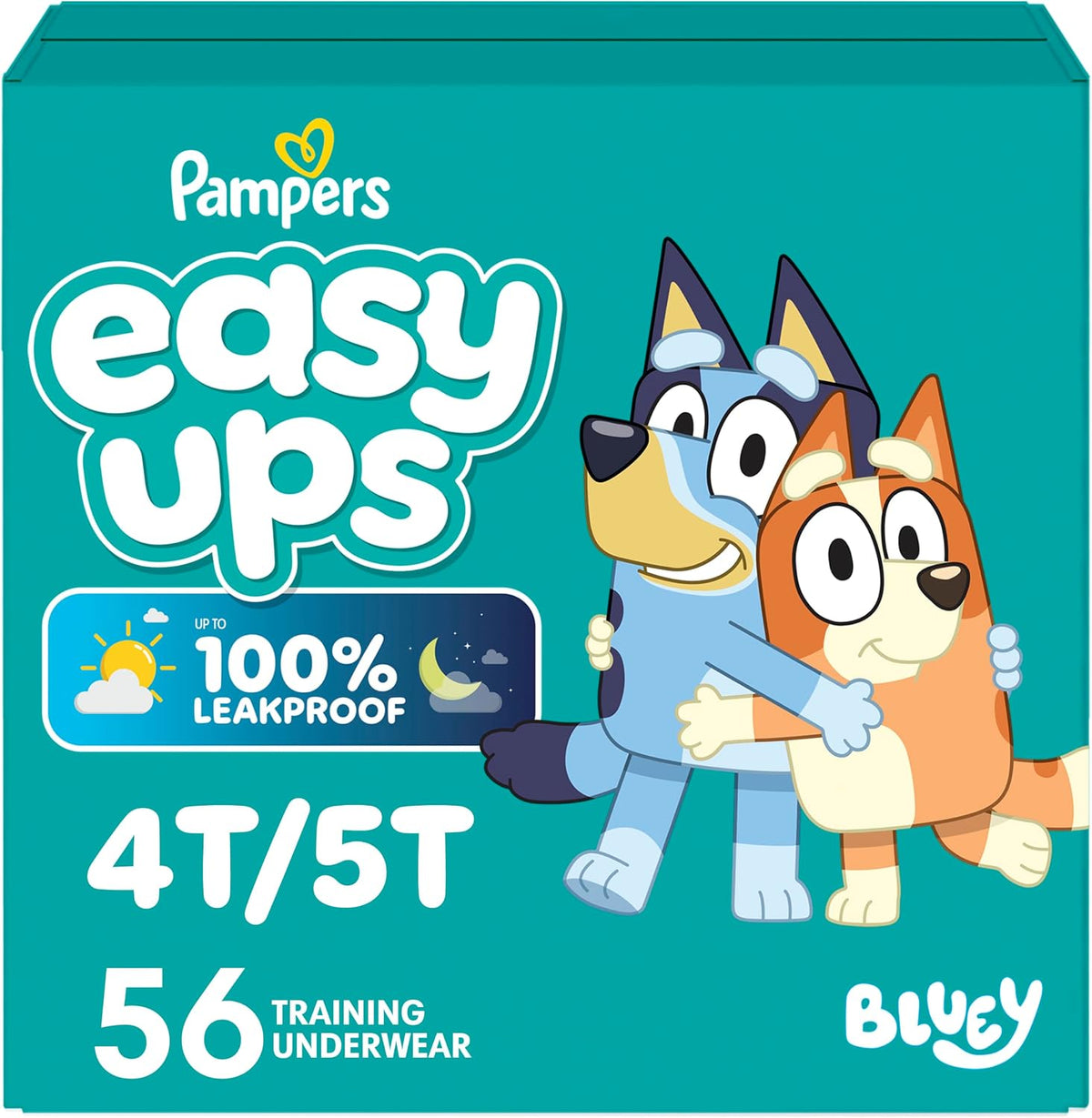 Pampers Easy Ups Training Underwear Boys, 4T-5T Size 6 Diapers, 56 Count (Packaging & Prints May Vary)
