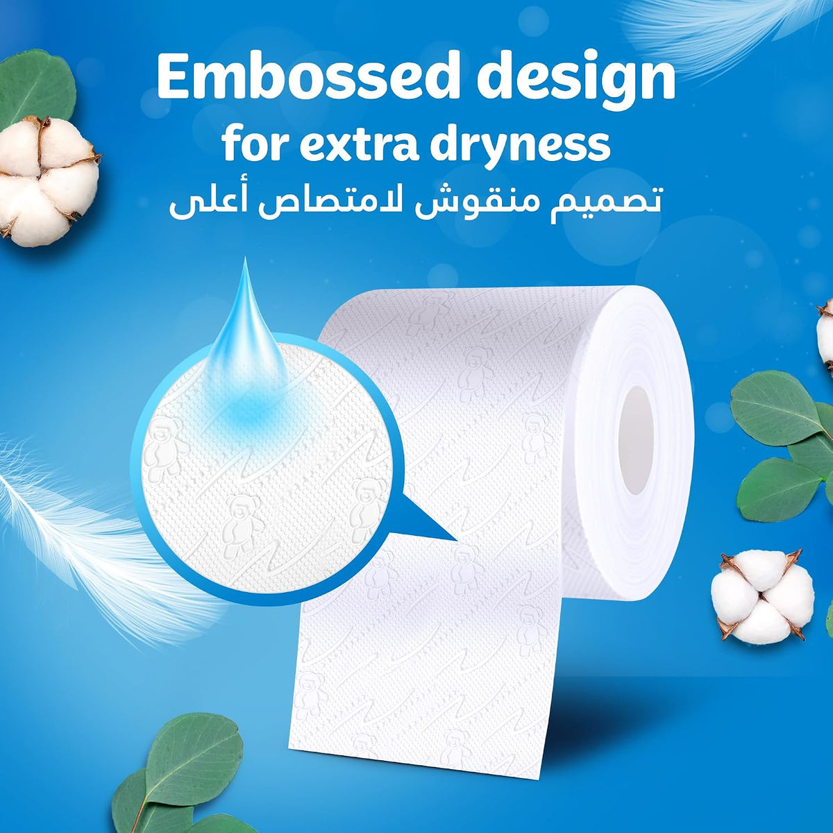 Kleenex Dry Soft Toilet Tissue Paper, 2 PLY, 40 Rolls x 200 Sheets, Embossed Bathroom Tissue with a Touch Of Cotton — additional view 4