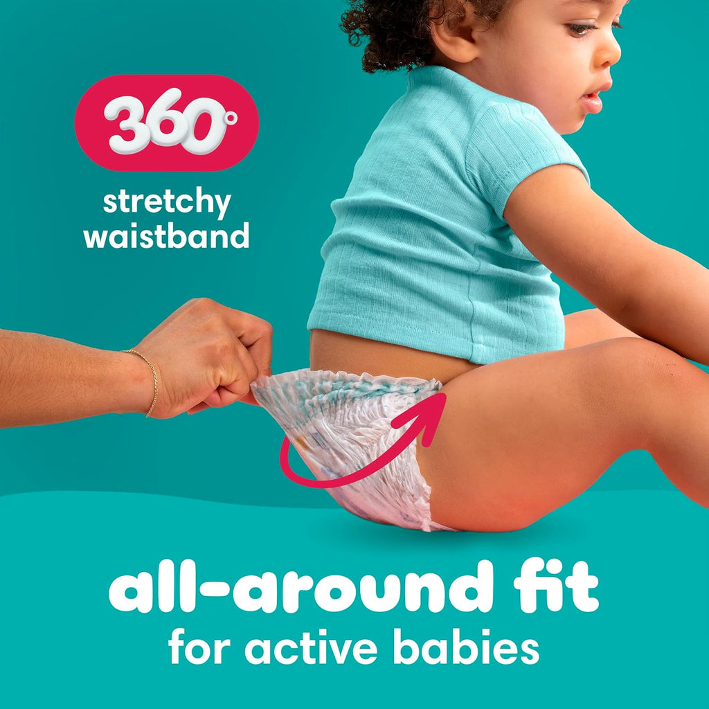 Pampers Cruisers 360 Diapers - Size 7, 44 Count, Pull-On Disposable Baby Diapers, Gap-Free Fit