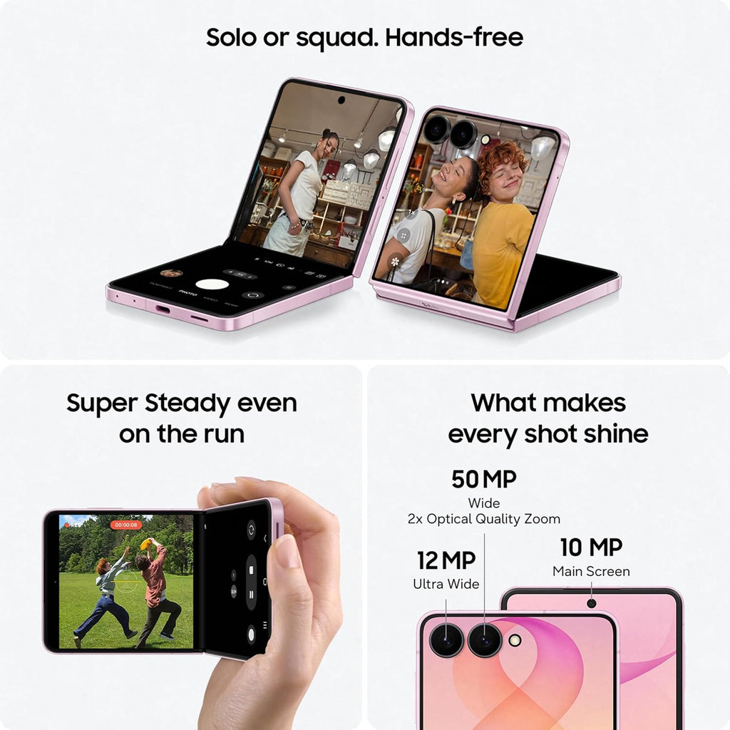 Samsung Galaxy Z Flip8 Graphite, 256GB, Hands-free Selfie Camera, Now Brief, Customizable FlexWindow, 4300mAh Battery, 12GB RAM, 2 Year Manufacturer Warranty (UAE Type Approved)(Amazon Exclusive)