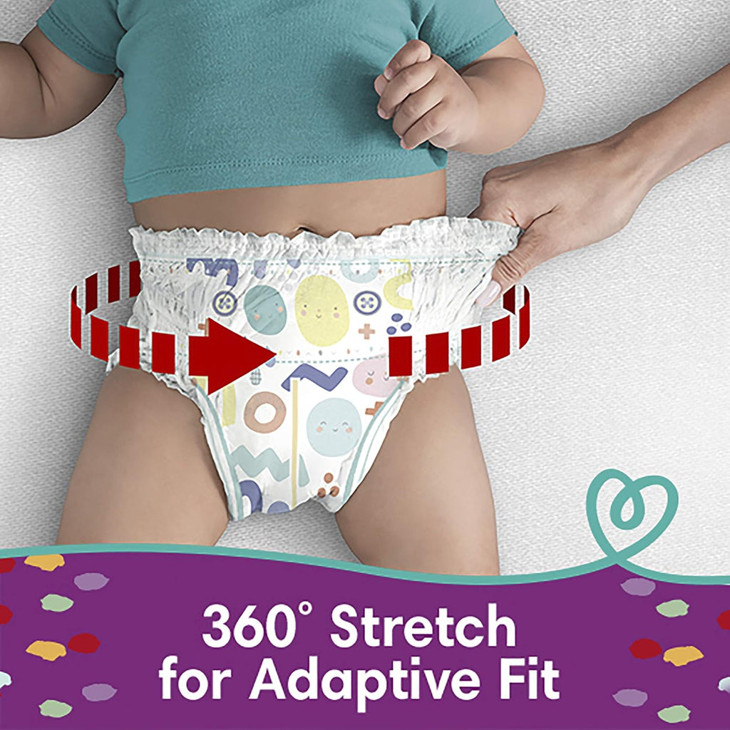 Diapers Size 3, 156 Count - Pampers Pull On Cruisers 360 degree Fit Disposable Baby Diapers with Stretchy Waistband, ONE MONTH SUPPLY (Packaging May Vary)