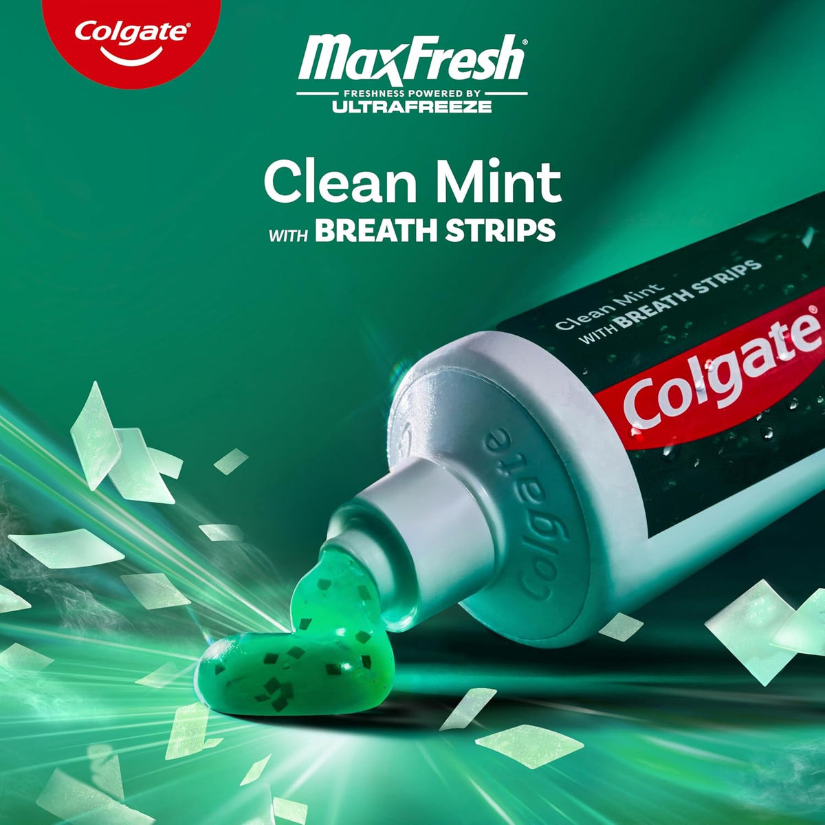 Colgate Max Fresh Toothpaste, Whitening Toothpaste with Mini Breath Strips, Clean Mint Toothpaste for Bad Breath, Helps Fight Cavities, Whitens Teeth, and Freshens Breath, 4 Pack, 6.3 Oz Tubes — additional product view 2