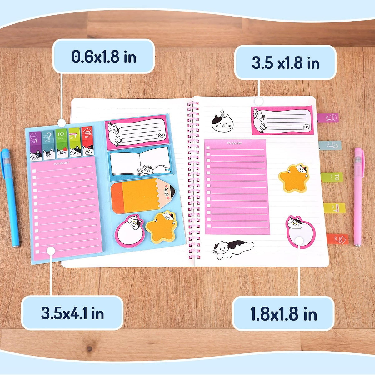 YPLUS Teacher Cat Sticky Notes — Teacher Cat