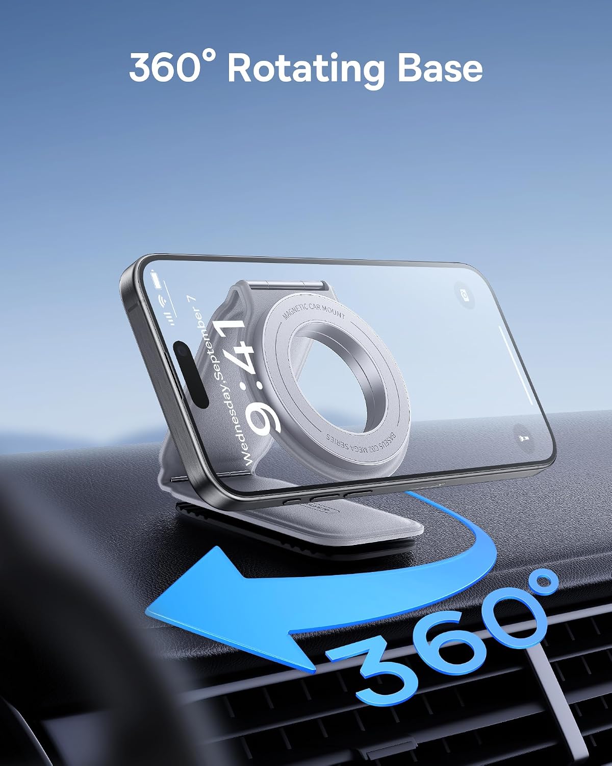 Baseus PrimeTrip Series C02 Mega Magnetic Car Mount Stick-on Version Frosted Gray — Grey