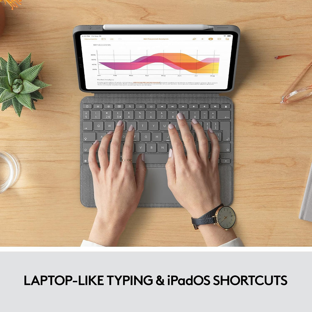 Logitech Combo Touch Keyboard Case for iPad Pro 12.9-inch 5th / 6th Gen — Graphite