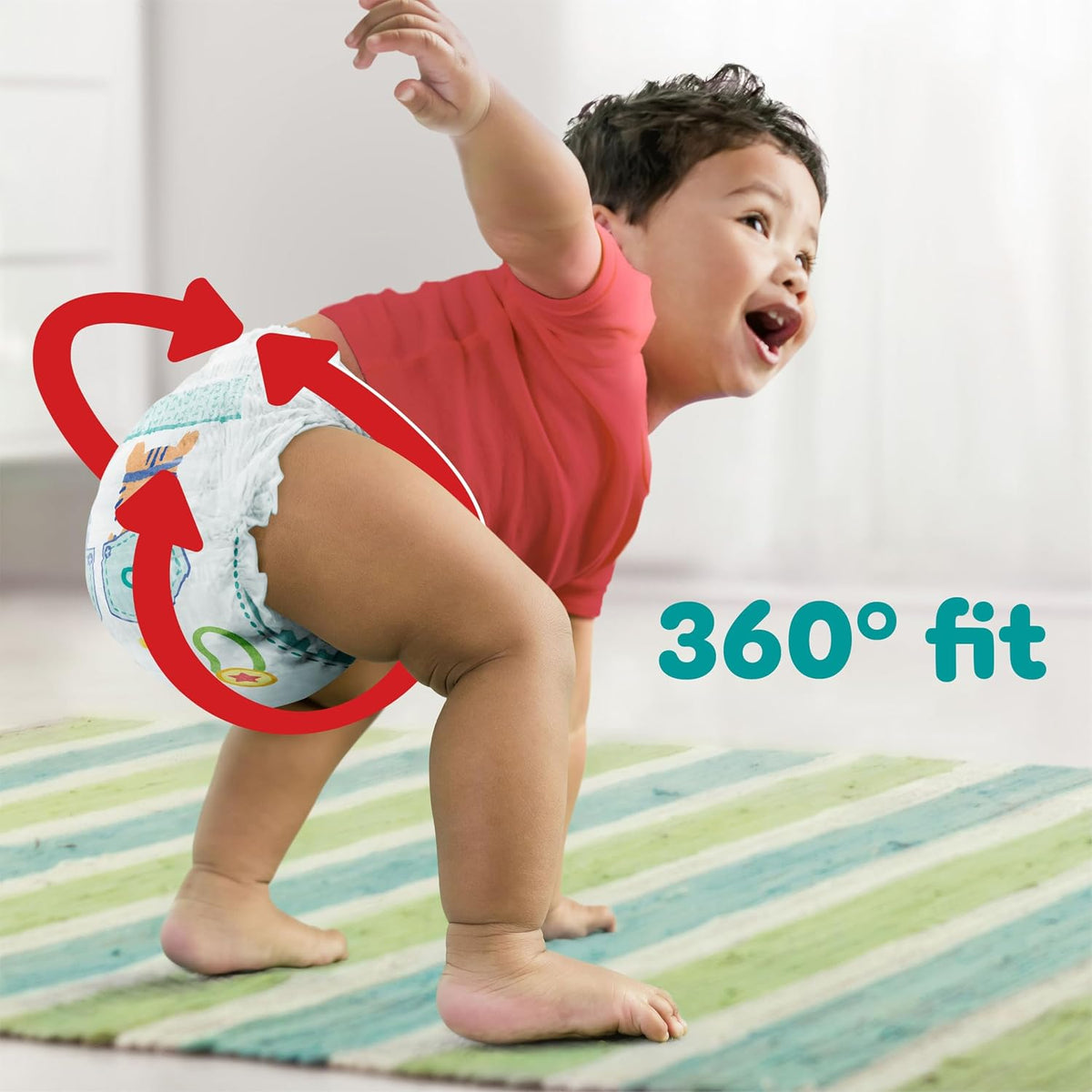 Pampers Nappy Pants Size 7, 126 Count, 17kg+, Triple Protection, Super Absorbent Core, Easy Changes