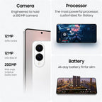 Samsung Galaxy S25 Edge AI Phone, 256GB Storage, 12GB RAM, Titanium Icyblue, Galaxy AI, Android Smartphone, 200MP Camera, Long Battery Life, (UAE Version)