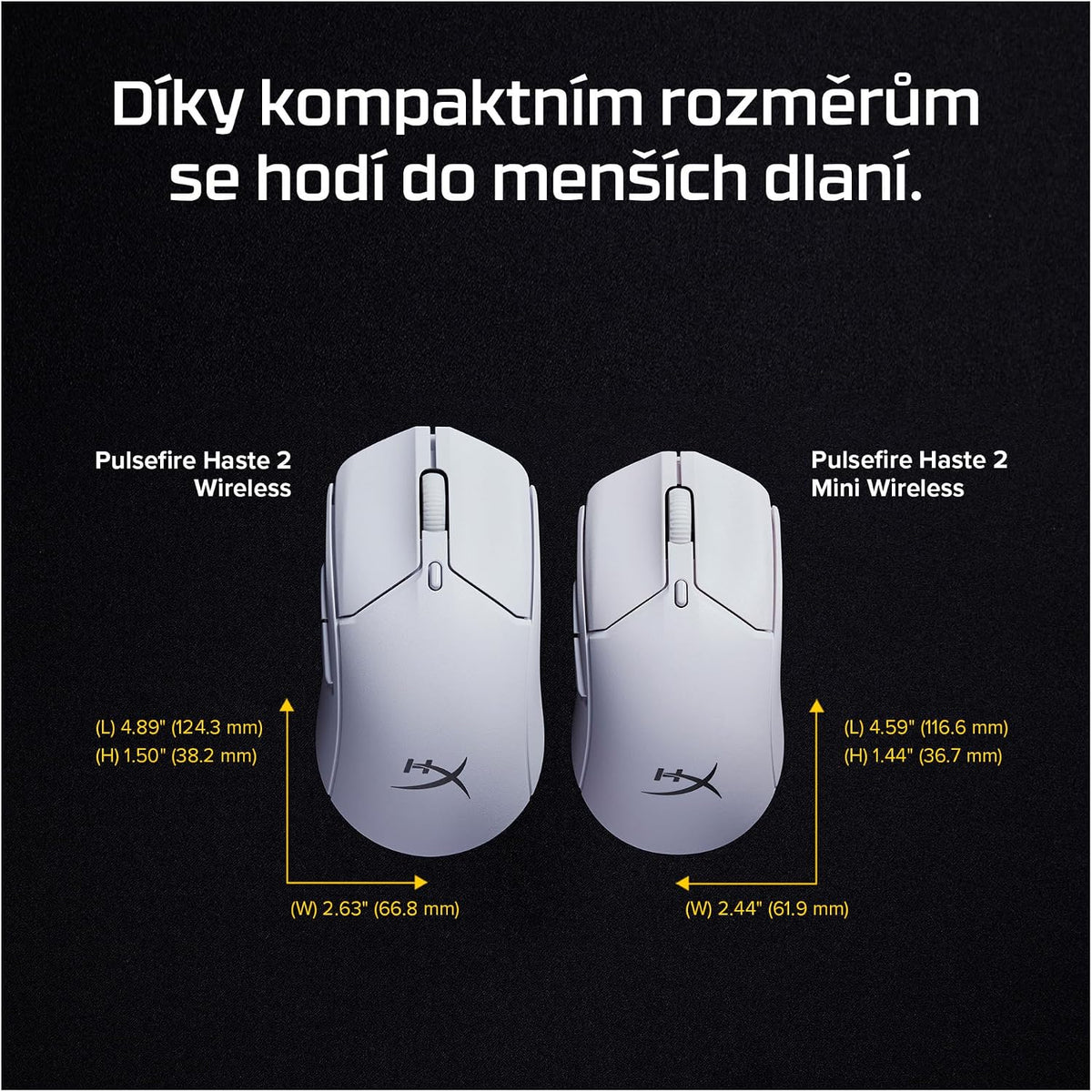 HyperX PF Has 2 Mini WL WHT Gm Ms — white — product image 5