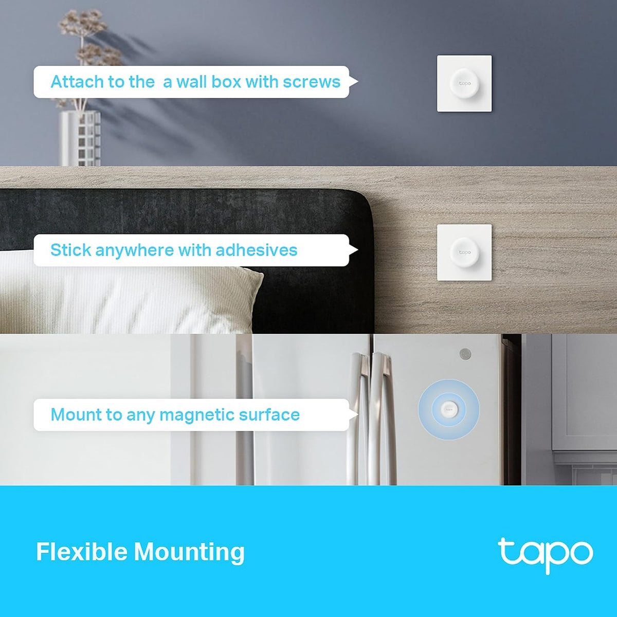 Tapo TP-Link S200D Smart Remote Dimmer Switch, Multiple Ways Control, Real-Time Notifications, No wire Required, Battery included, Hub Required sold separately, Easy Setup and Use