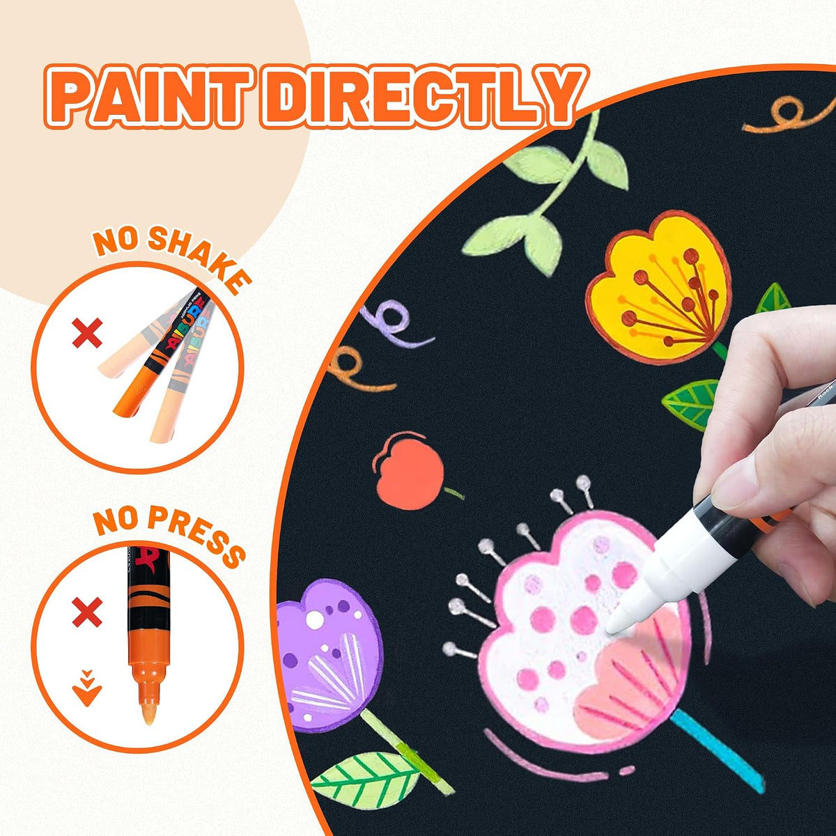 YPLUS Acrylic Paint Markers — 8 Colours