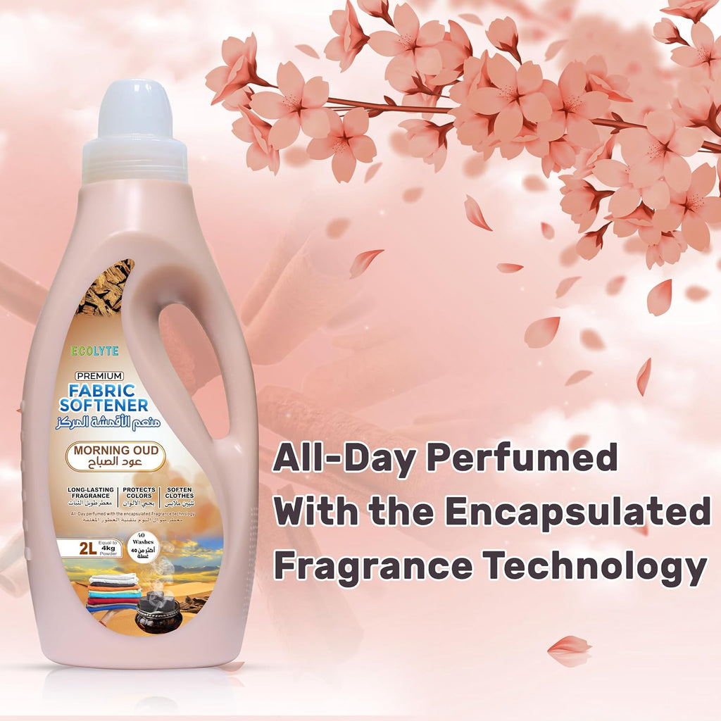 ECOLYTE+ Fabric Softener - Enhances Softness and Freshness (Morning Oud, 2 Liter) — additional view 5