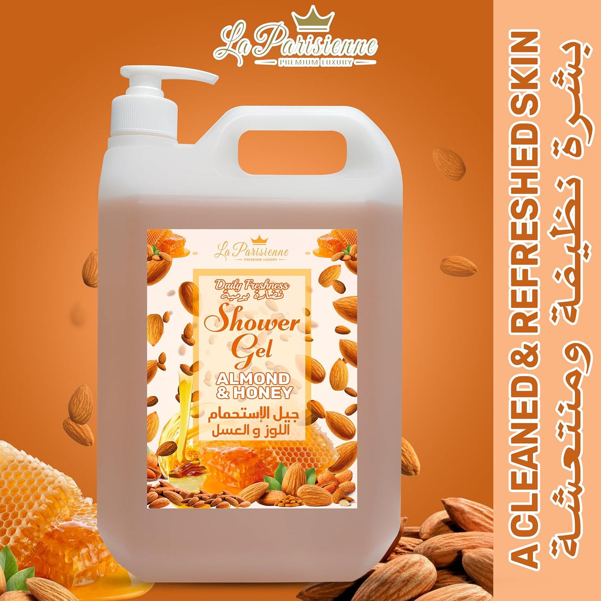 ECOLYTE+ Shower Gel, La Parisienne Premium Luxury (Almond & Honey, 5 Liter) — additional view 8
