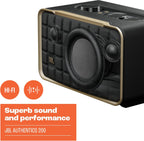 JBL Authentics 200 Wi-Fi and Bluetooth Speaker — Black