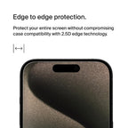 Belkin ScreenForce TemperedGlass Treated Privacy Screen Protector for iPhone 15 Pro - Slim & Scratch-Resistant - Includes Easy Align Tray for Bubble Free Application