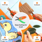 YPLUS Retractable Craft Scissors — Orange