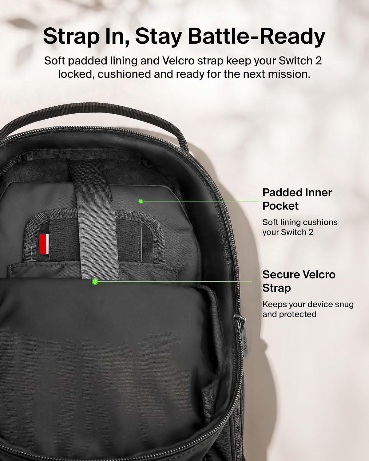 Belkin Nintendo Switch 2 Carrying Case, Sling Crossbody Travel Bag, Fits Up to 2 Pro Controllers with 10 Game Cartridge Slots, Soft Interior & Lightweight Protective Gaming Pouch, Switch 2 Accessories