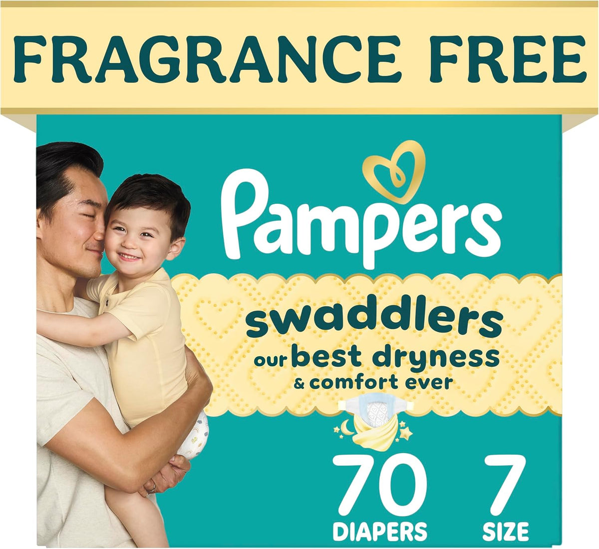 Pampers Diapers Size 7, 70 Count - Swaddlers Disposable Baby Diapers, Enormous Pack (Packaging May Vary)