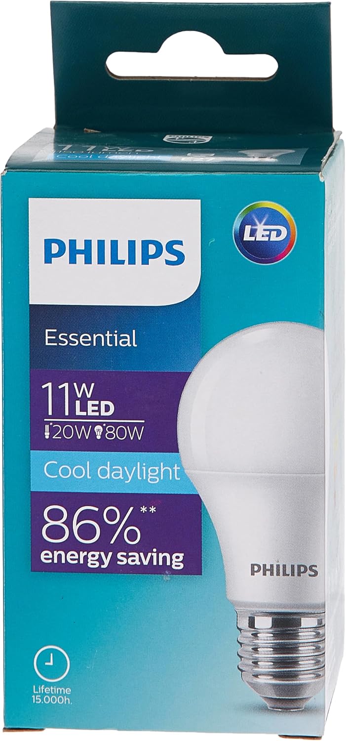 Philips Essential LED Bulb 11W E27 6500K, Cool Daylight,929003793785 — Cool Daylight