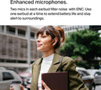 Belkin SoundForm™ Motion True Wireless Earbuds, Noise Cancelling Ear Buds with Wireless Charging Case & Dual Microphone - IPX5 Water Resistant Bluetooth Headphones for iPhone & Samsung - Black