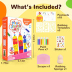 YPLUS Rainbow Scratch Art Activity Set — Scratch & Rubbing Art
