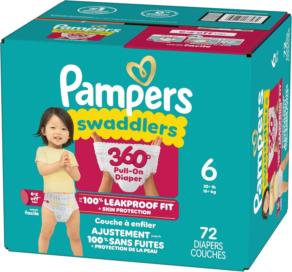 Pampers Swaddlers 360 Diapers Size 6 72 Count