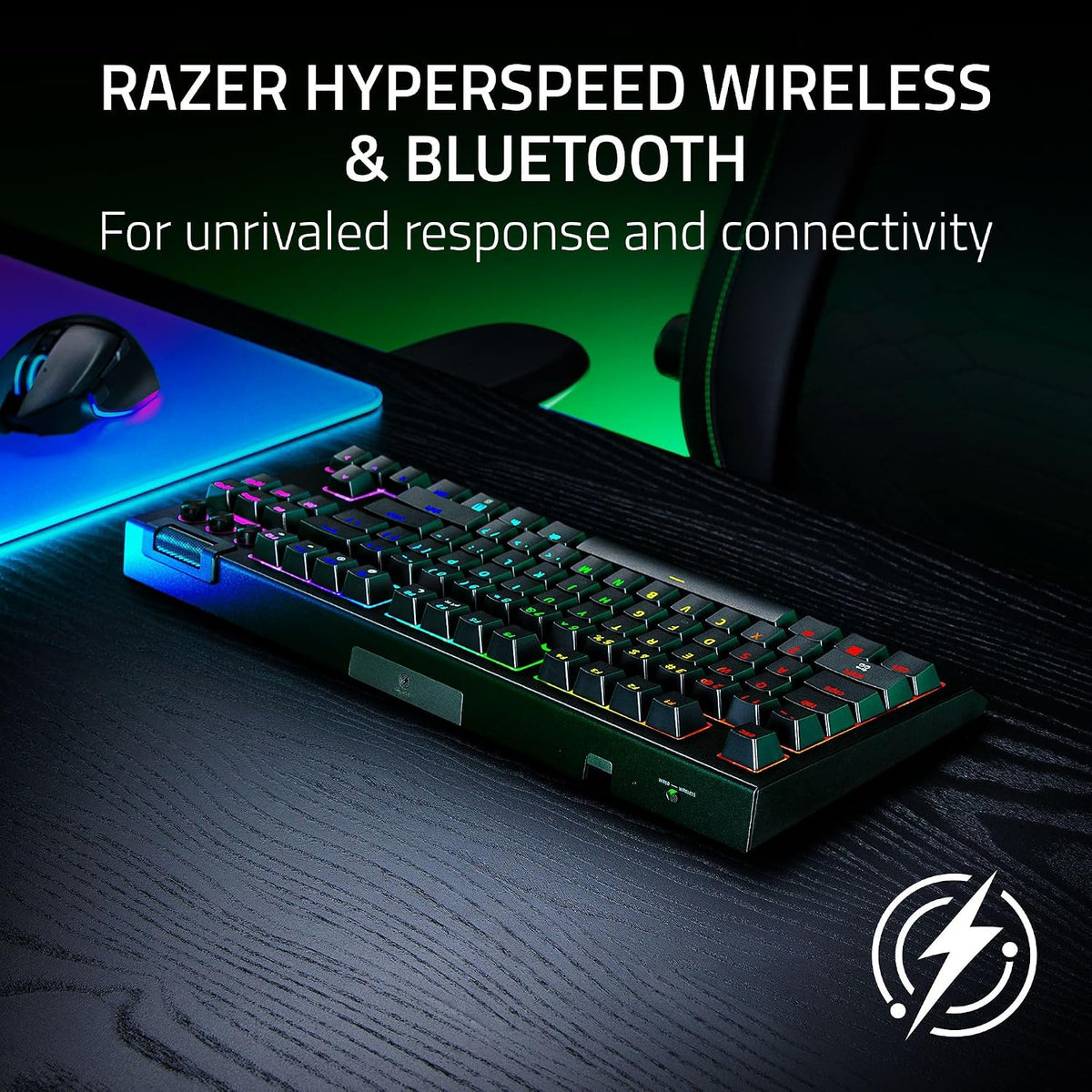 Razer BlackWidow V4 Tenkeyless HyperSpeed Wireless Hot-swappable Gaming Keyboard — product image 2