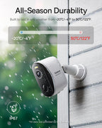 Baseus N1 Wireless Outdoor Security Camera 2K — 2-Camera Kit — White