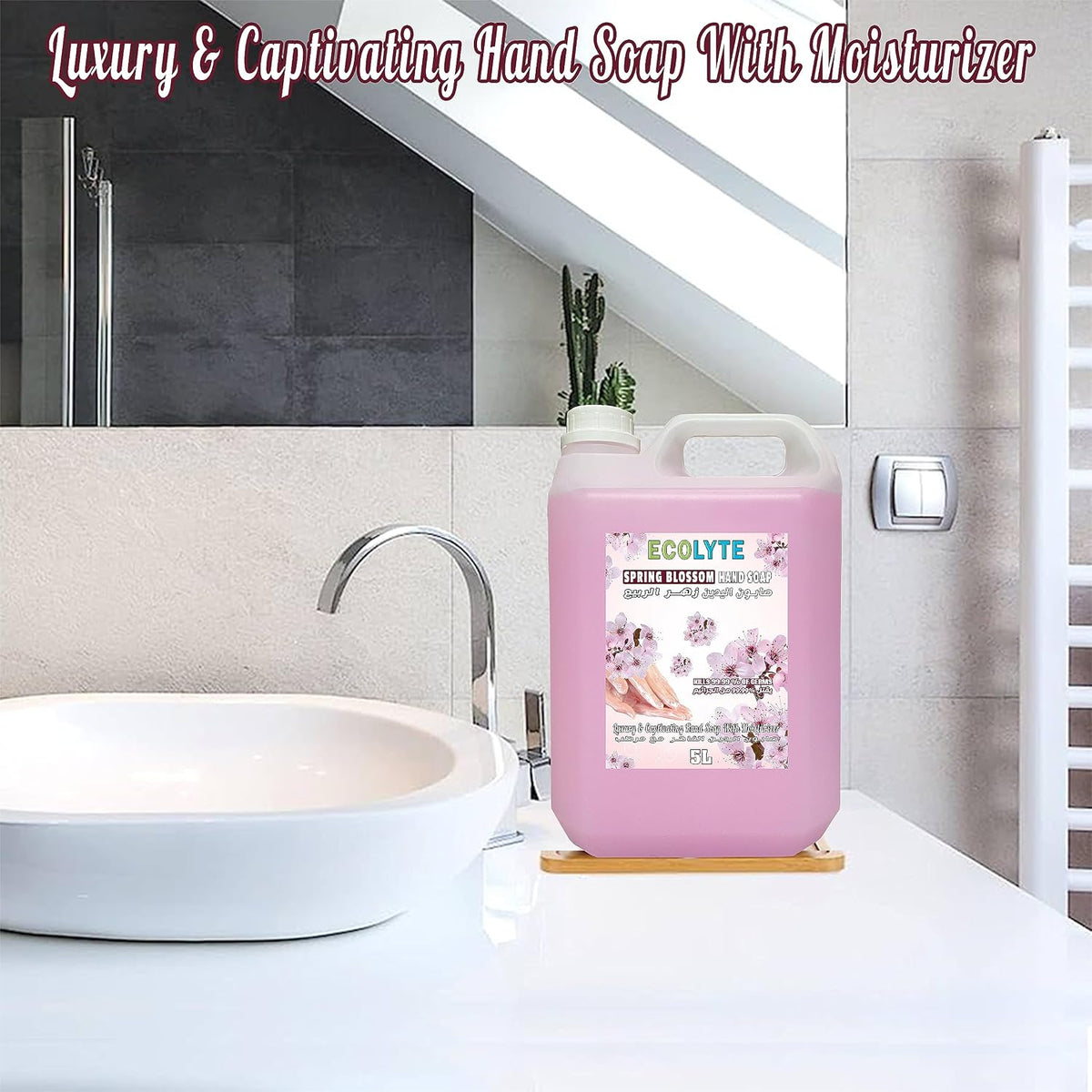 ECOLYTE+ Disinfectant Ecolyte Premium Hand Wash Liquid Refill - 5 Liter - Spring Blossom - Effective Germ Protection — additional view 5
