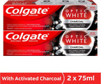 Colgate Optic White Charcoal Whitening Toothpaste 75ml Pack Of 2 — additional product view 2