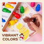 YPLUS Stackable Jumbo Crayons — 8 Colours