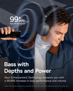 Baseus Bass 35 Max Wireless Over-Ear Headphones — Grey