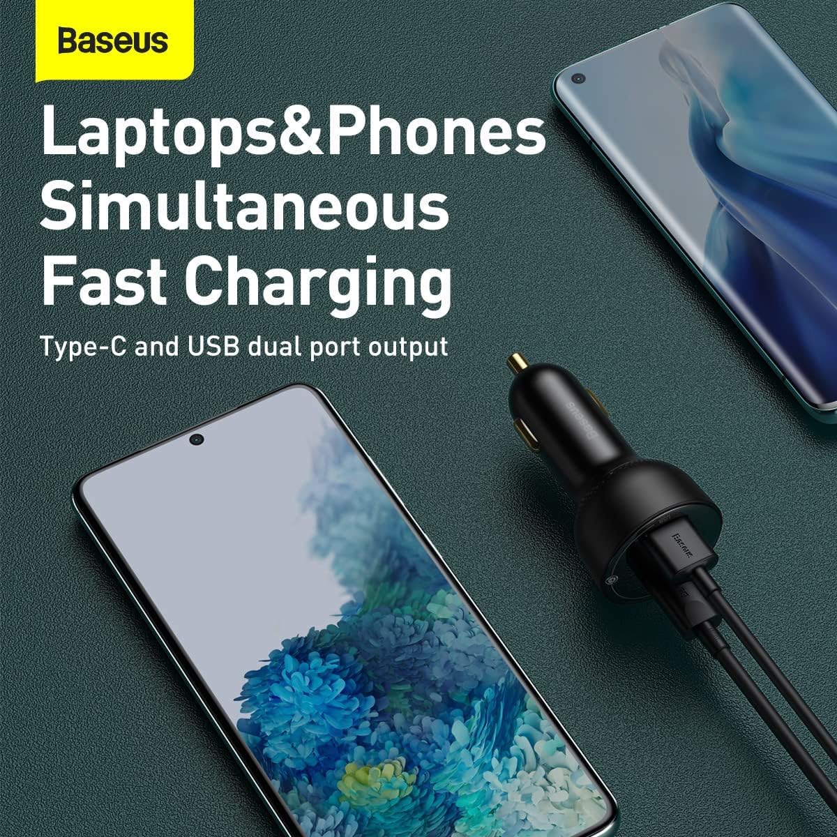 Baseus Mactrotown CCZX-01 Supreme PPS Dual Quick Digital Display Car Charger for Phones and Tablets, Black — Black