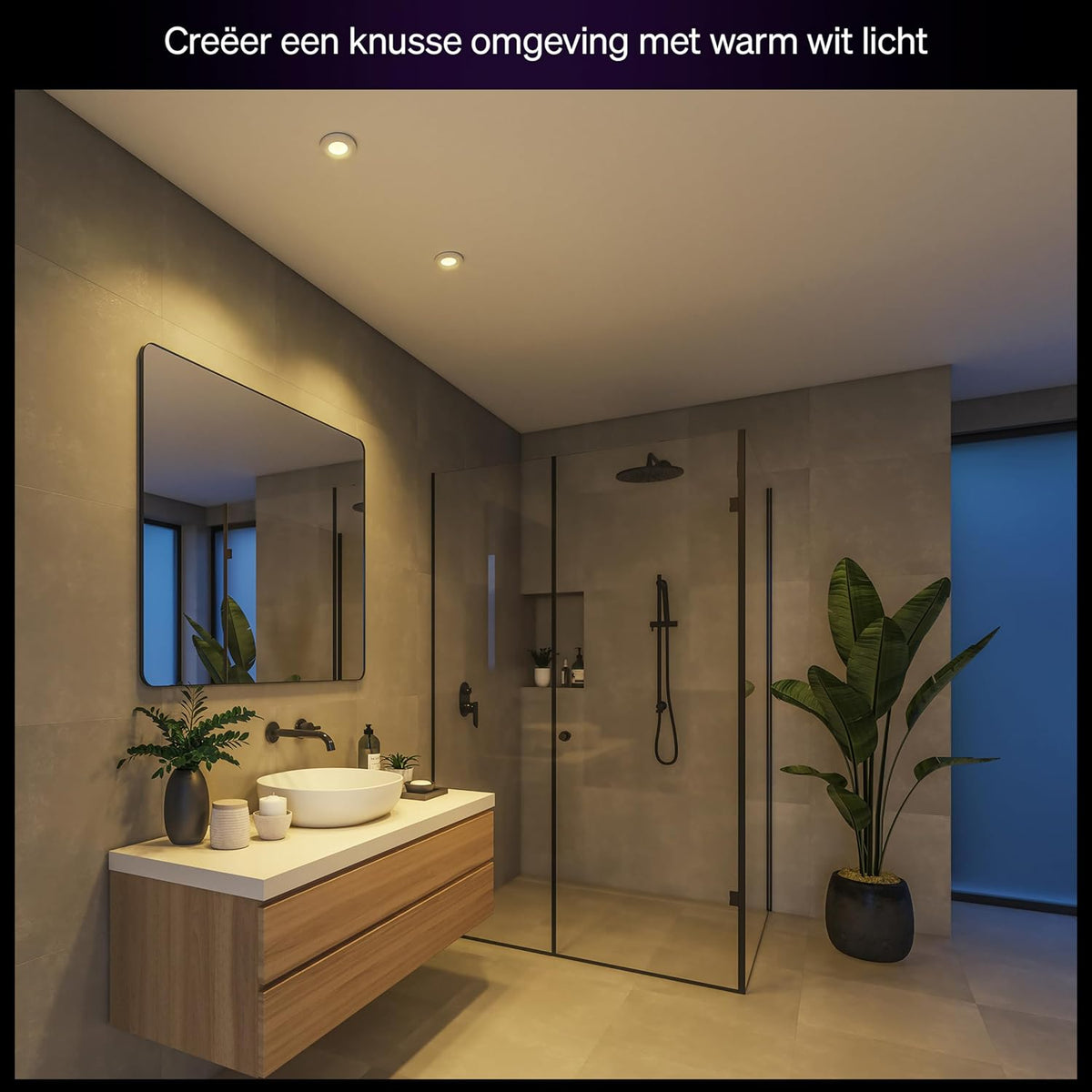 Philips Hue White Ambiance Adore 3 x 5 W Chrome Recessed Bathroom Lighting with Dimmer Control, App Controlled, Compatible with Amazon Alexa, White — white
