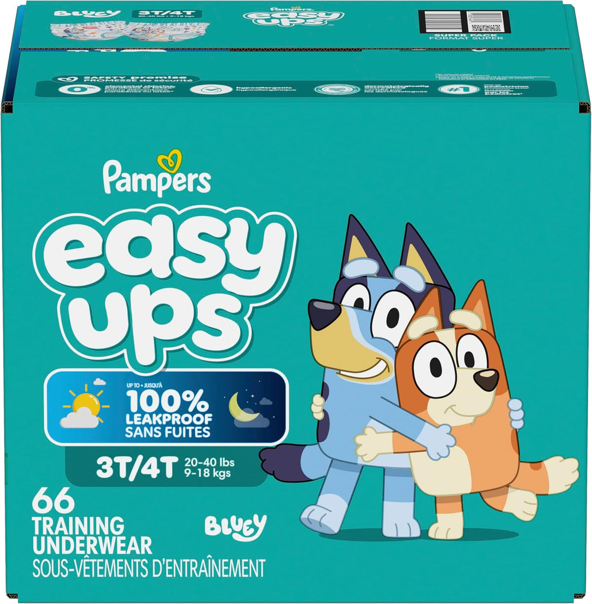 Pampers Easy Ups Training Pants Boys and Girls, Size 5 (3T-4T), 66 Count, Super Pack