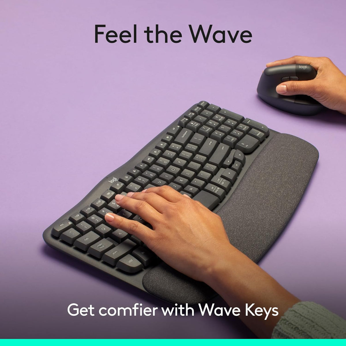 Logitech Wave Keys Keyboard — Graphite