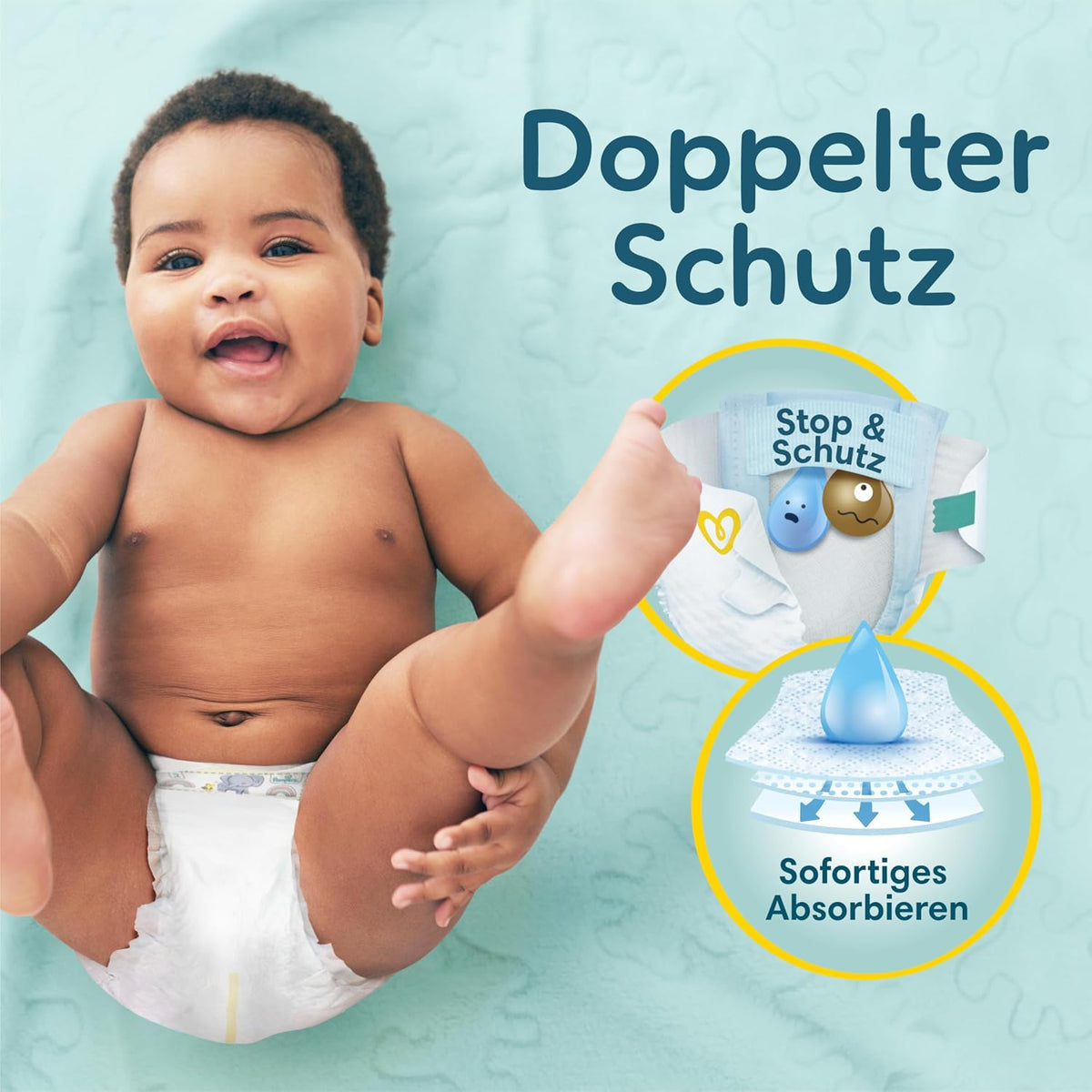 Pampers Premium Protection Size 2, Nappies X240, 4 kg - 8 kg, Our No.1 for Comfort & Protection of Sensitive Skin