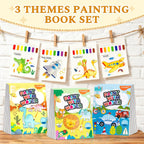 YPLUS Paint with Water Activity Books — 3 Themes