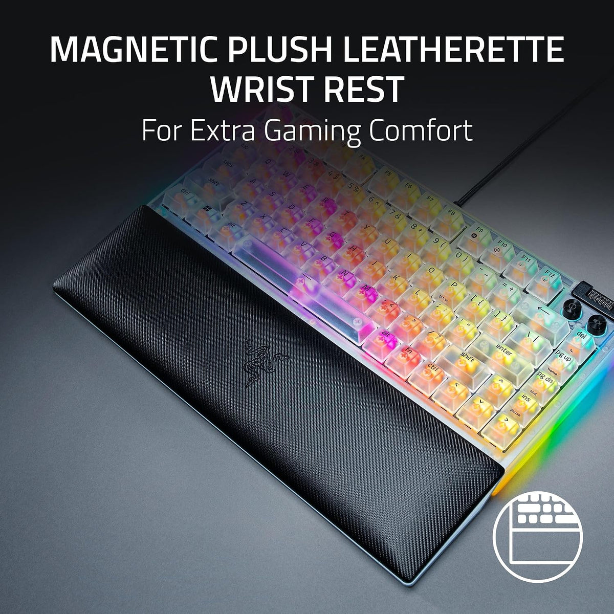 Razer BlackWidow V4 75% Mechanical Gaming Keyboard — Phantom White Edition — product image 7